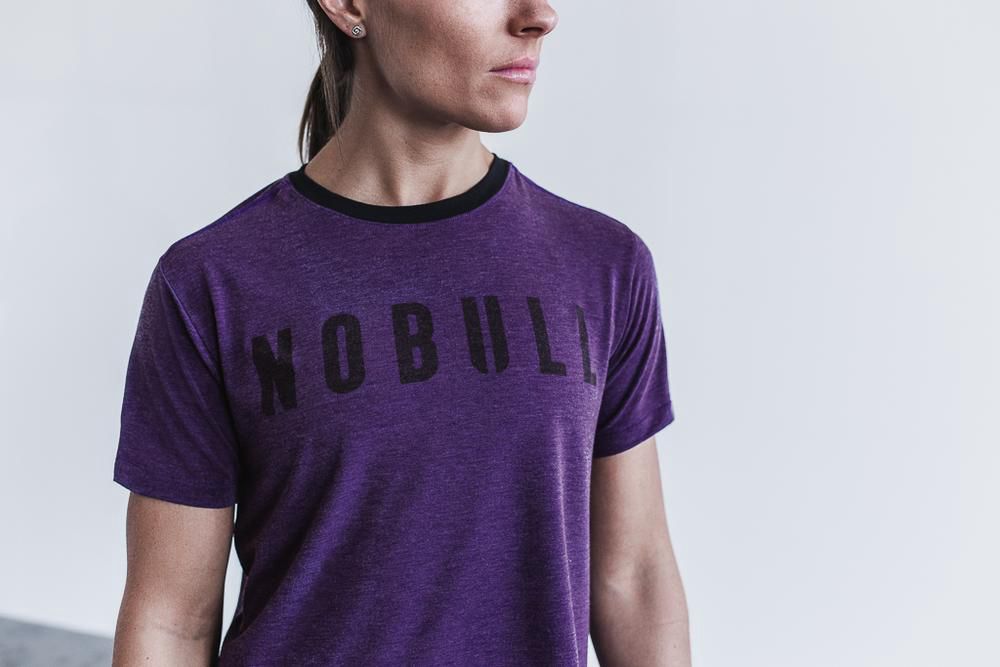 T-Shirts NOBULL Femme Violette - NOBULL Boxy,France (9758-ZKMQH)